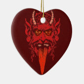 Krampus Herzdekoration Keramik Ornament (Rechts)