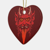 Krampus Herzdekoration Keramik Ornament (Links)