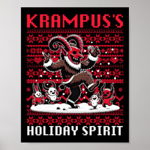 Krampus Holiday Spirit Design Weihnachtssaison Evi Poster