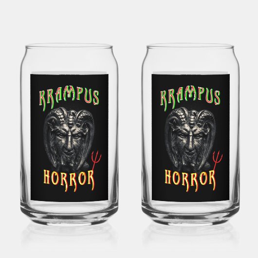Krampus-Horror Dosenglas (Vorderseite)