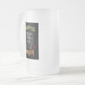Krampus-Horror Mattglas Bierglas (Vorderseite Links)