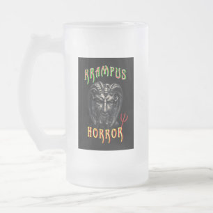 Krampus-Horror Mattglas Bierglas