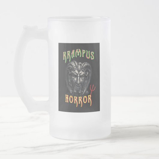 Krampus-Horror Mattglas Bierglas (Links)