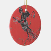 Krampus im Zimmer Keramikornament (Rechts)