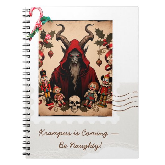 Krampus Is Coming – Be Naughty! | Dark Humor Chris Notizblock (Vorderseite)