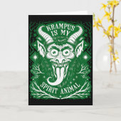 Krampus Is My Srit Animal German Folklore For Kram Karte (Gelbe Blume)