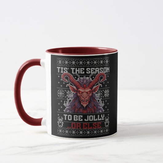 Krampus ist die Jahreszeit für Jolly oder andere Tasse (Links)