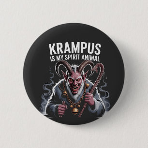 Krampus ist mein spirituelles Tier Weihnachten Lus Button