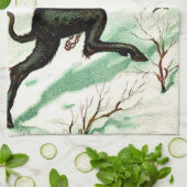 Krampus jagen schlechten Kindern Winterschnee Handtuch (Gefaltet)