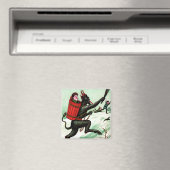 Krampus jagen schlechten Kindern Winterschnee Magnet (In Situ (Geschirrspüler))
