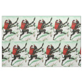 Krampus jagen schlechten Kindern Winterschnee Stoff (Fat Quarter (45,7 x 55,9 cm))