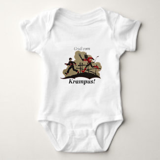 Krampus jagt Kind Baby Strampler
