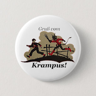 Krampus jagt Kind Button