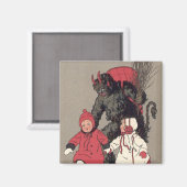 Krampus jagt Kinder Rute Magnet (Vorderseite/Rückseite)