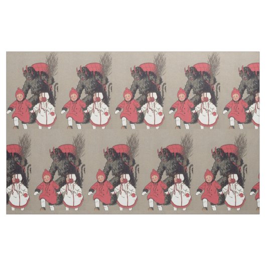 Krampus jagt Kinder Rute Stoff (Yard (91,4 cm))
