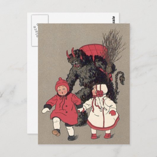 Krampus Jasing Children Switch Postkarte (Vorne/Hinten)