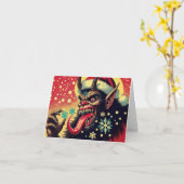 Krampus Karte (Gelbe Blume)