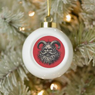 Krampus Keramik Kugel-Ornament
