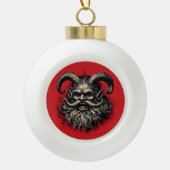 Krampus Keramik Kugel-Ornament (Vorderseite)