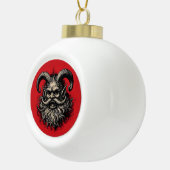 Krampus Keramik Kugel-Ornament (Rechts)