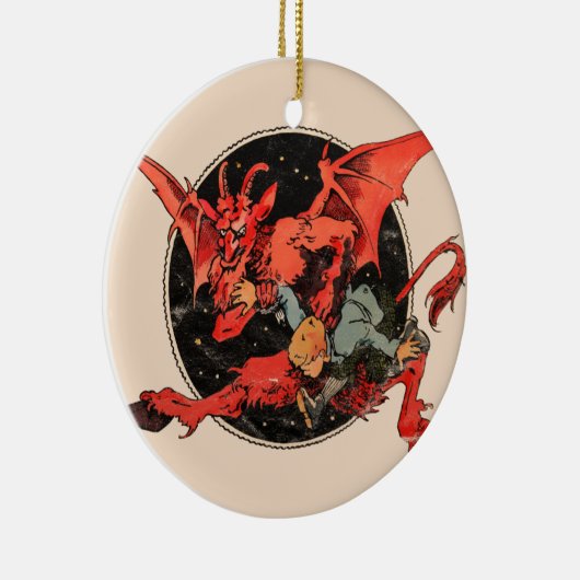 Krampus Keramik Ornament (Rechts)