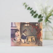 Krampus Kidnapping Bad Children Postkarte (Stehend Vorderseite)