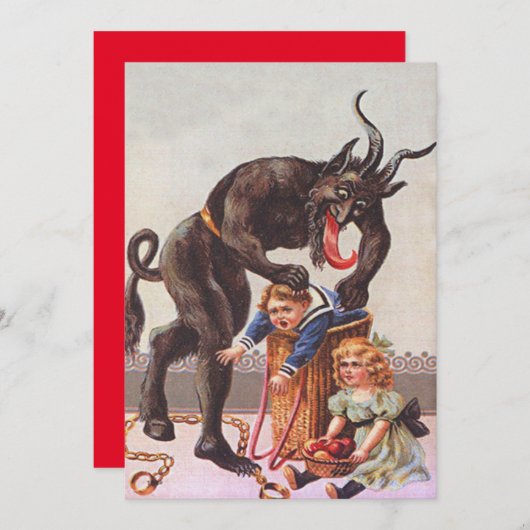 Krampus Kidnapping Children (Vorne/Hinten)