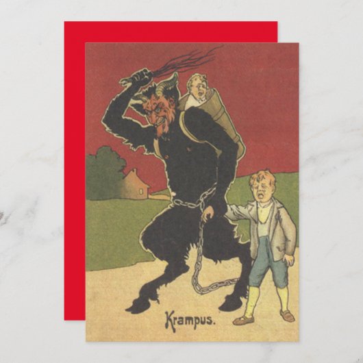 Krampus Kidnapping Children (Vorne/Hinten)
