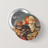Krampus Kidnapping Children Button (Vorne & Hinten)