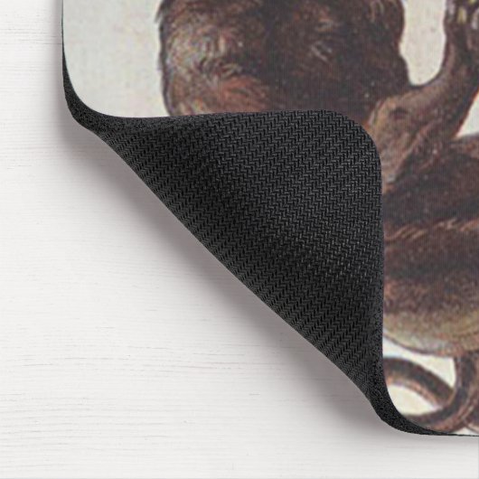 Krampus Kidnapping Children Mousepad (Ecke)