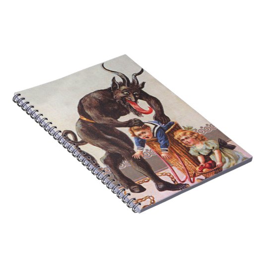 Krampus Kidnapping Children Notizblock (Rechte Seite)
