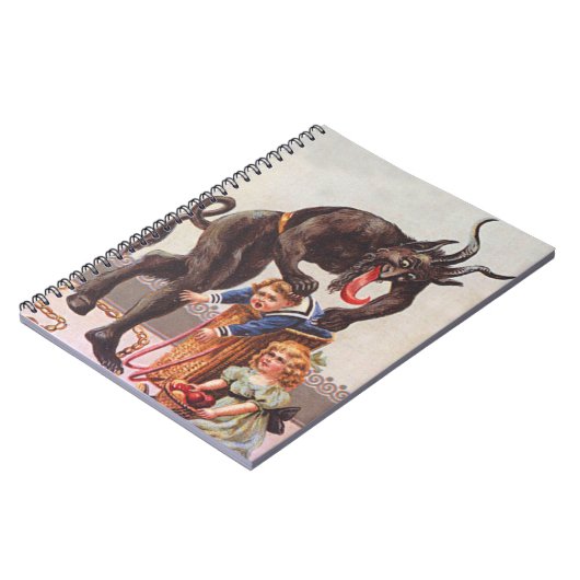 Krampus Kidnapping Children Notizblock (Linke Seite)