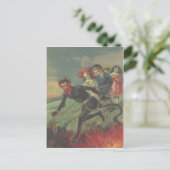 Krampus Kidnapping Children Postkarte (Stehend Vorderseite)