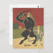 Krampus Kidnapping Children Postkarte (Vorne/Hinten)