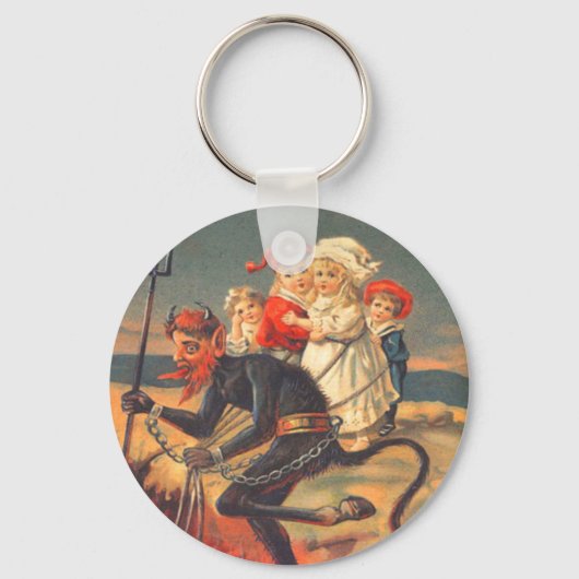 Krampus Kidnapping Children Schlüsselanhänger (Vorderseite)