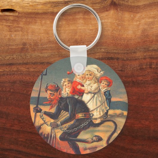 Krampus Kidnapping Children Schlüsselanhänger (Vorderseite)