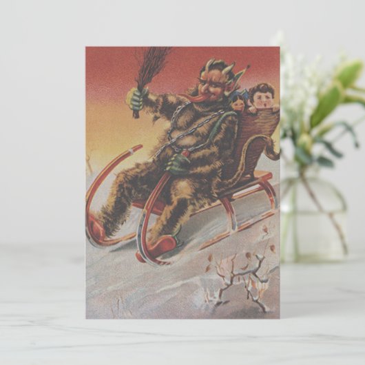 Krampus Kidnapping Children Sleigh (Stehend Vorderseite)