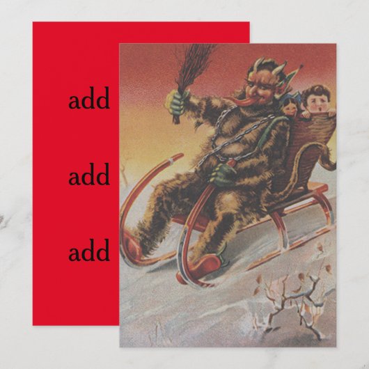 Krampus Kidnapping Children Sleigh (Vorne/Hinten)