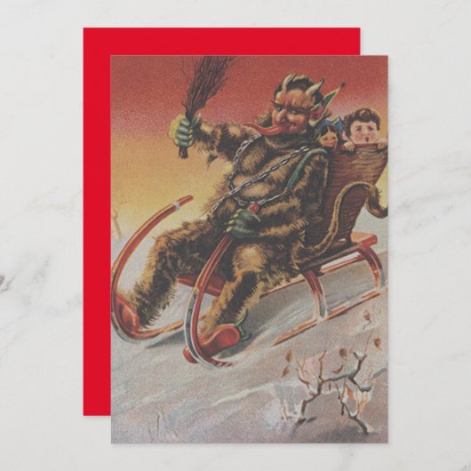 Krampus Kidnapping Children Sleigh (Vorne/Hinten)