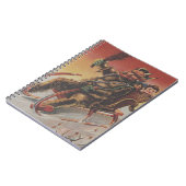 Krampus Kidnapping Children Sleigh Notizblock (Linke Seite)