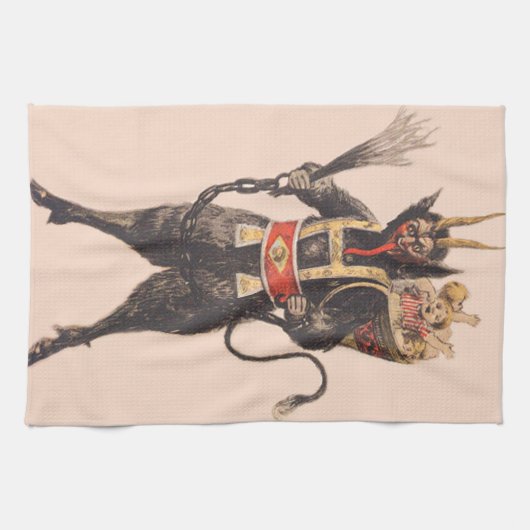 Krampus Kidnapping Children Switch Handtuch (Horizontal)