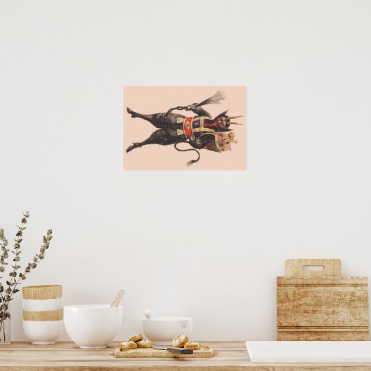Krampus Kidnapping Children Switch Poster (Küche)