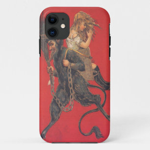 Krampus Kidnapping Girl iPhone 11 Hülle