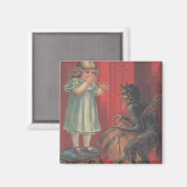 Krampus Kidnapping Girl Magnet (Vorderseite/Rückseite)