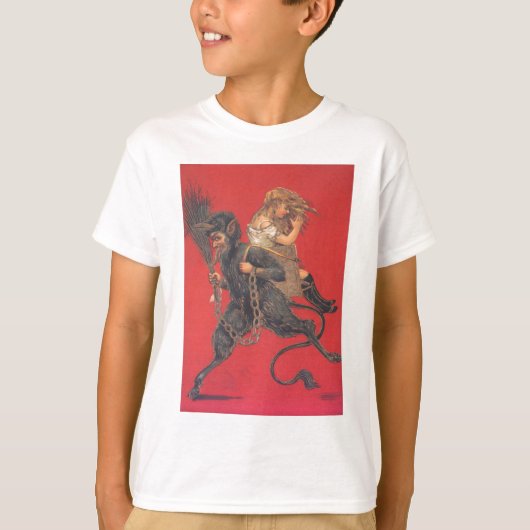 Krampus Kidnapping Girl T-Shirt (Vorderseite)