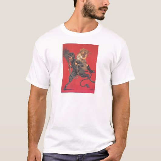 Krampus Kidnapping Girl T-Shirt (Vorderseite)