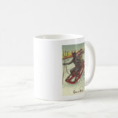Krampus Kidnapping Kinder auf Schlitten Kaffeetasse (VorderseiteRechts)