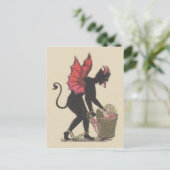 Krampus Kidnapping Kinderkettenflügel Postkarte (Stehend Vorderseite)