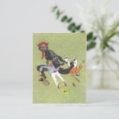 Krampus Kidnapping Men Postkarte (Stehend Vorderseite)