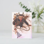 Krampus Kidnapping Women Postkarte (Stehend Vorderseite)